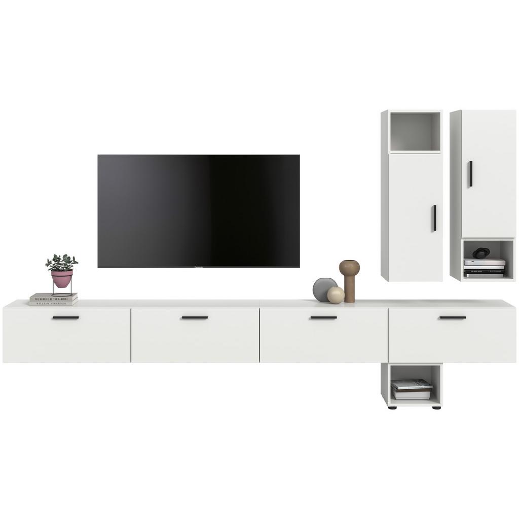 Wohnwand, The ONE 7, B: 300 cm Weiss