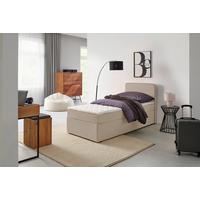 Boxbett Mit Topper 90x200 Cm Anton, Beige - Beige, KONVENTIONELL, Holz/Textil (90/200cm) - P & B
