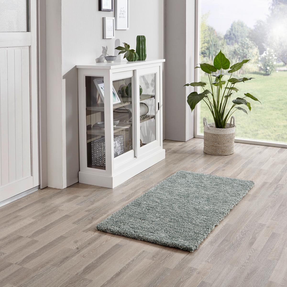 Hochflor Teppich Silberfarben Relaxx 70x140 Cm - Silberfarben, Design, Textil (70/140cm) - Esprit