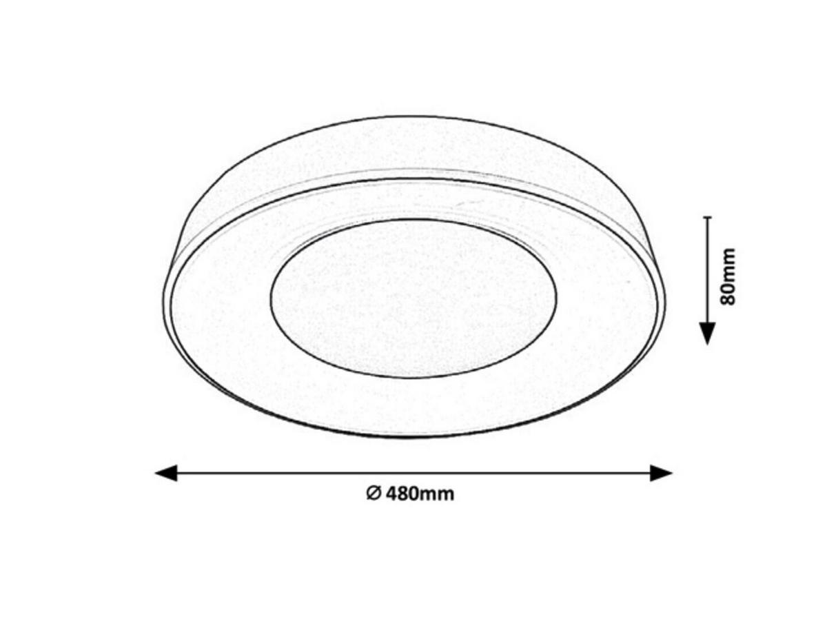 STROPNÉ LED SVIETIDLO CEILO - čierna/biela, Basics, kov/plast (48/8cm)