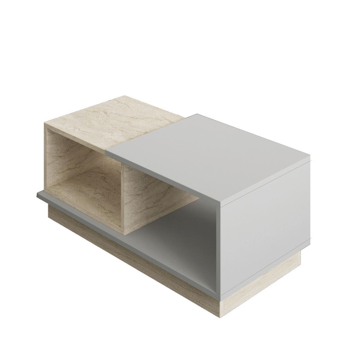 Couchtisch Concept Grau, Beige L: 90 cm - Beige/Grau, Design, Holzwerkstoff (90/45/36cm) - Livetastic