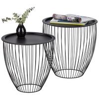 SADA STOLKŮ NELE -TREND- - černá, Moderní, kov (47,5-41,5/47,5-42cm) - Mömax