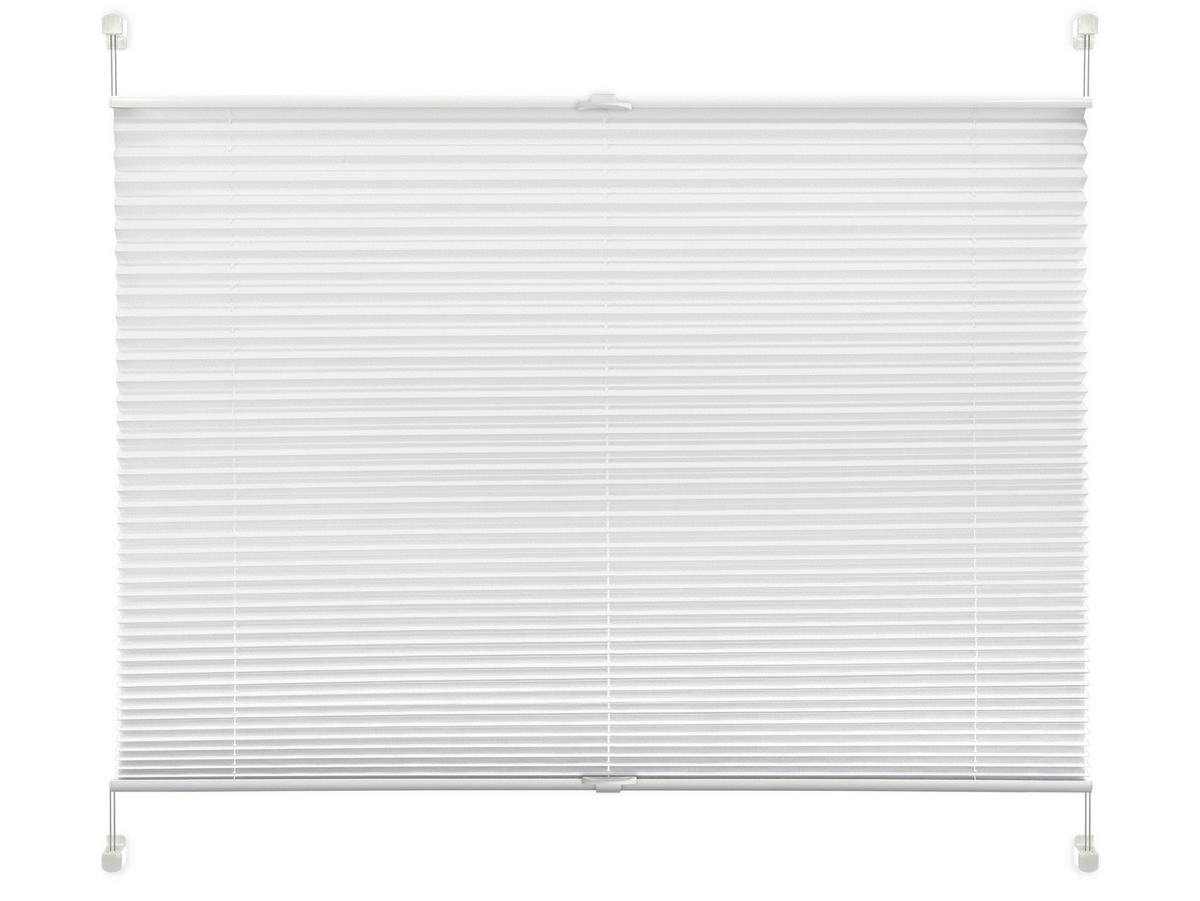 PLISOVANÁ ROLETA SOLID CRASH, ca. 105/130 cm - biela, Basics, textil (105/130cm)