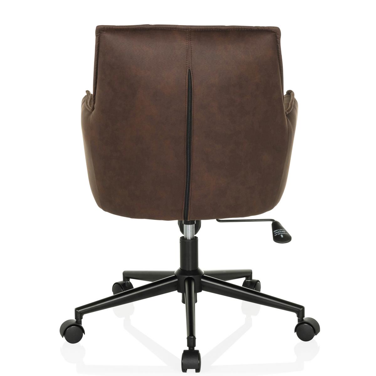 Drehstuhl Solao Life Dunkelbraun B: 54 cm - Dunkelbraun/Schwarz, MODERN, Kunststoff/Textil (54/85/70cm) - MID.YOU