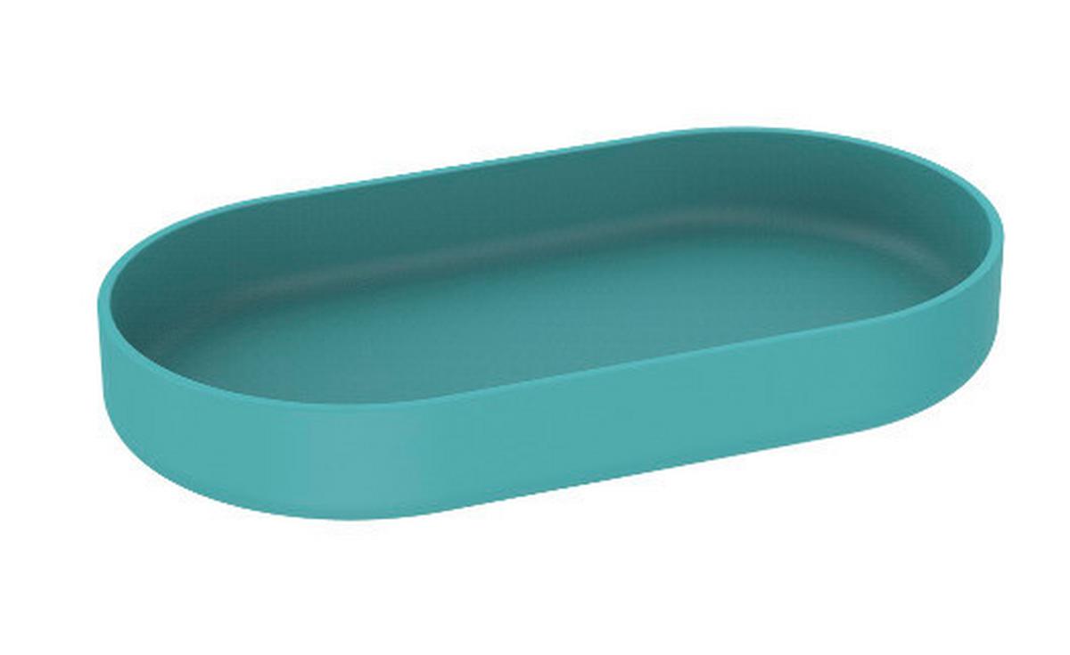 POLIČKA DO VANY Hug, 17,7/2,3/9,6cm, mátová - mátově zelená, Moderní, plast (17,7/2,3/9,6cm) - Premium Living