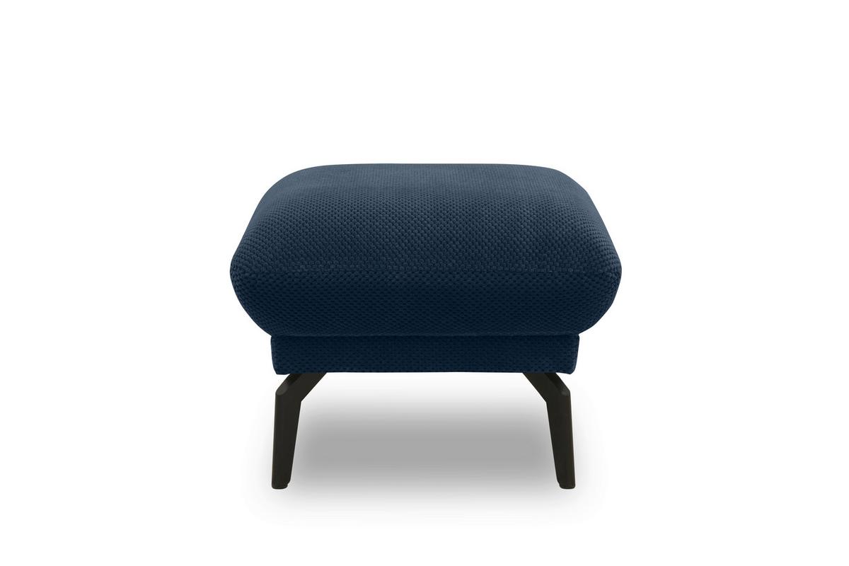 Hocker Blau B: 57 cm - Blau/Schwarz, Design, Textil (57/46/57cm) - MID.YOU