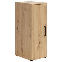 Skříň MULTISTAURAUM š: 30 cm - černá/dub artisan, Moderní, kompozitní dřevo/plast (30/83/40cm)