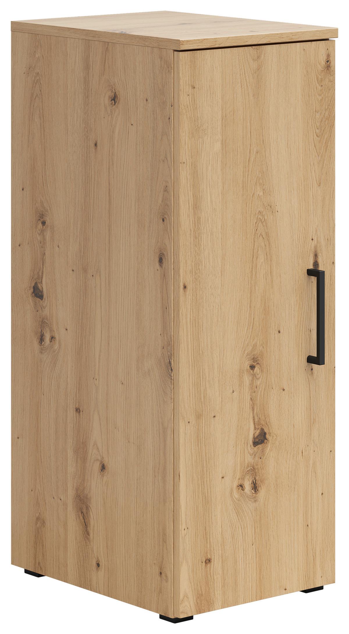 Skříň MULTISTAURAUM š: 30 cm - černá/dub artisan, Moderní, kompozitní dřevo/plast (30/83/40cm)