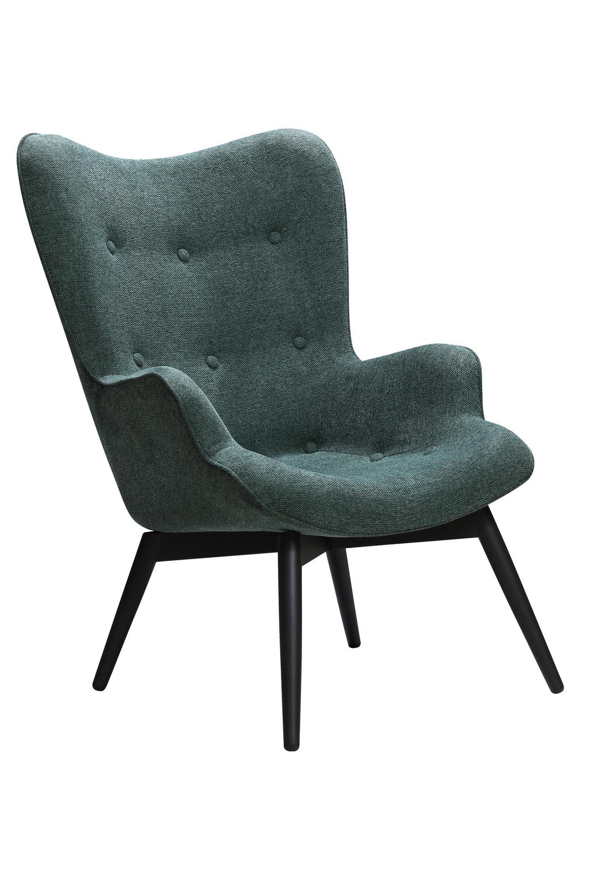 Sessel Waldgrün B: 80 Cm - Waldgrün/Schwarz, MODERN, Textil (80/92/99cm) - Livetastic