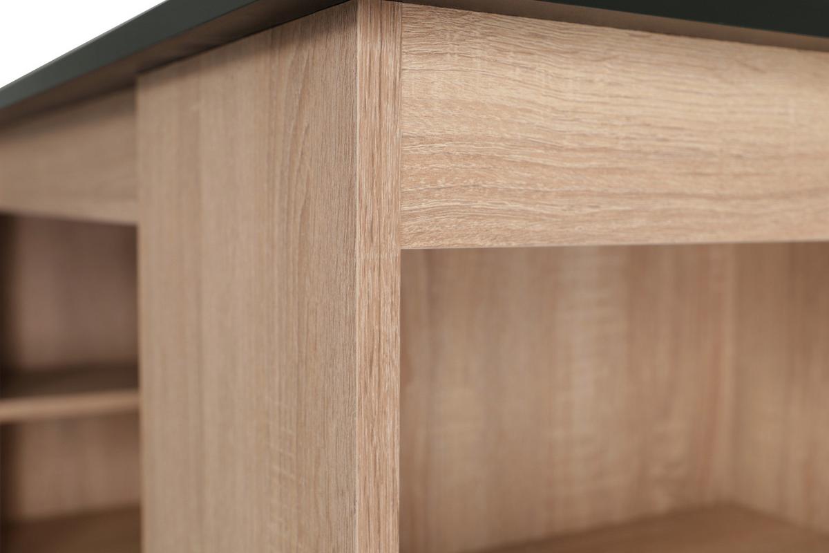 Bartisch Merle Grau/Eiche Dekor L:103cm - Eichefarben/Grau, Design, Holzwerkstoff (103/50/115cm) - Respekta