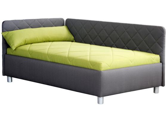 Polsterbett mit Matratze 110x200cm Sorbona, Grau/ Lime - Silberfarben, KONVENTIONELL, Textil (110/200cm) Polsterbett mit Matratze 110x200cm Sorbona, Grau/ Lime - Silberfarben, KONVENTIONELL, Textil (110/200cm)