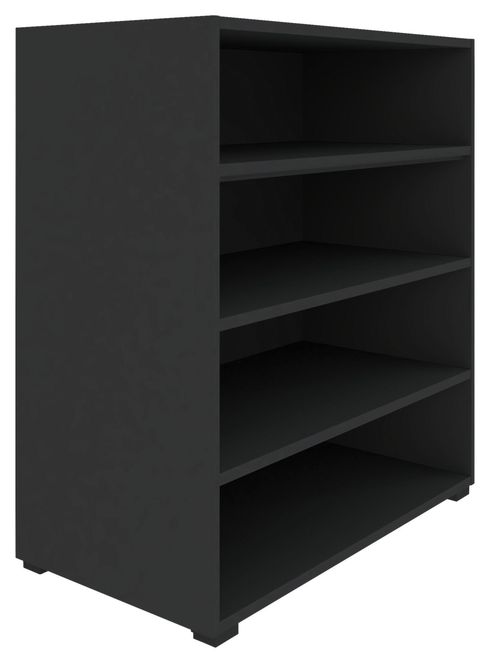 REGÁL UNIT-ELEMENTS MAXI - čierna/antracitová, Modern, kompozitné drevo (91,2/89,6/40cm) - Ondega