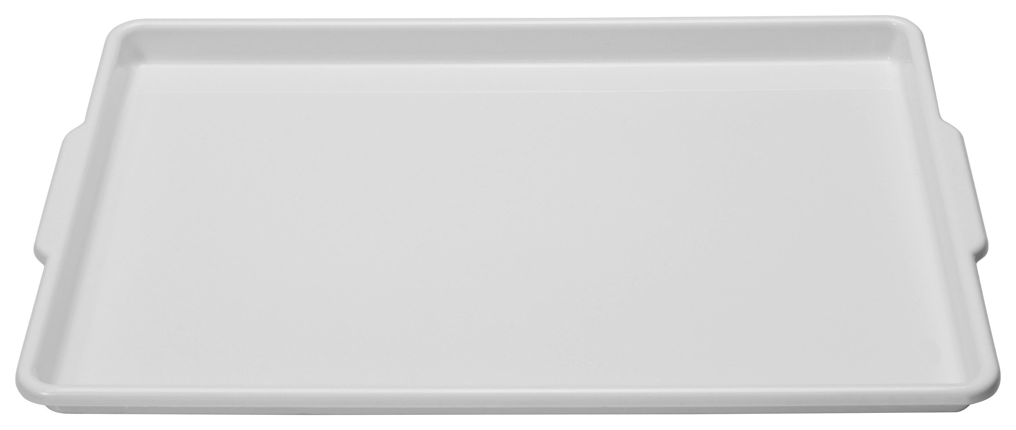 Serviertablett Aus Kunststoff Berta 50x33 Cm, Weiß - Weiß, KONVENTIONELL, Kunststoff (33/3/50cm)
