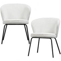 ARMLEHNSTUHL-SET Admit Naturfarben B: 60cm - Schwarz/Naturfarben, Design, Textil/Metall (60/77/59cm) - Livetastic