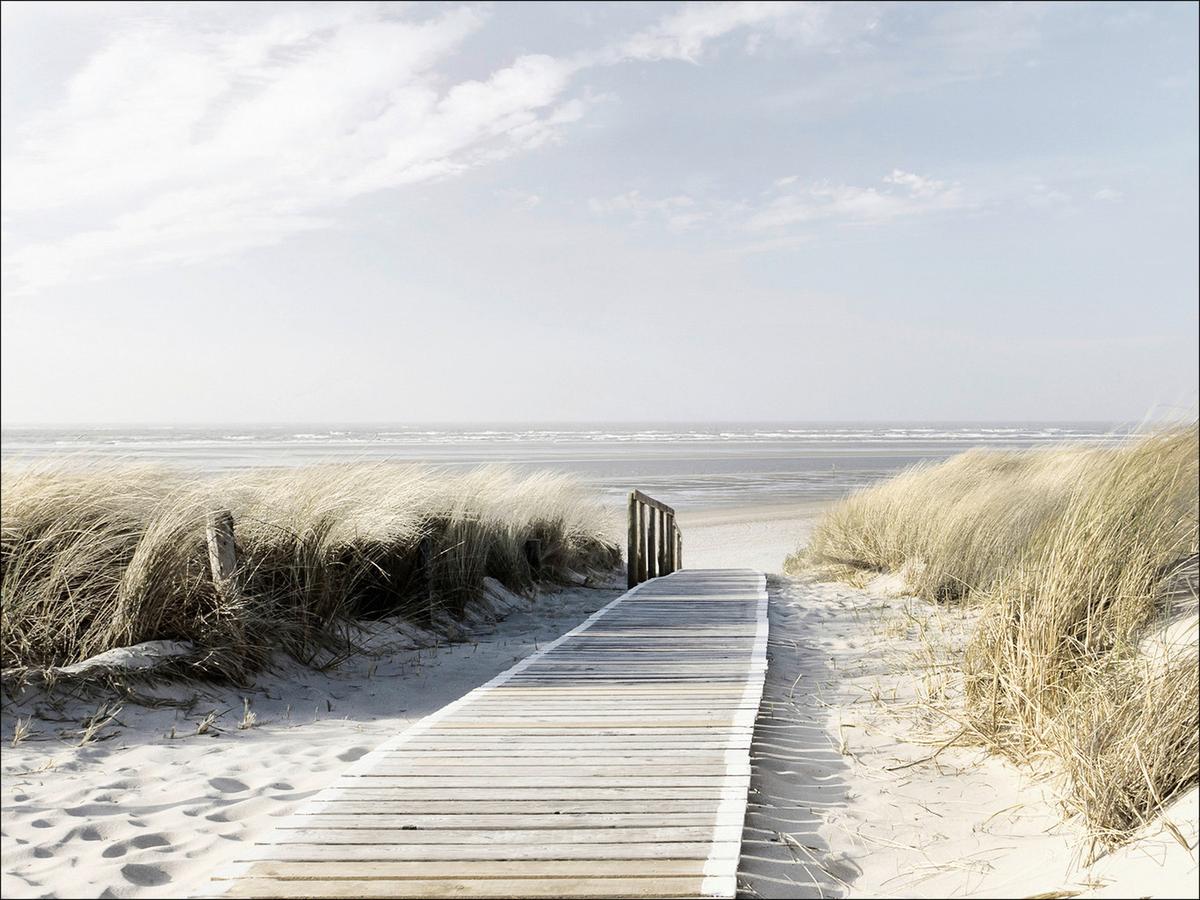 Leinwandbild Meerblick Lii Strandmotiv Natur 116x84 cm - Multicolor, MODERN, Holz (116/84cm)