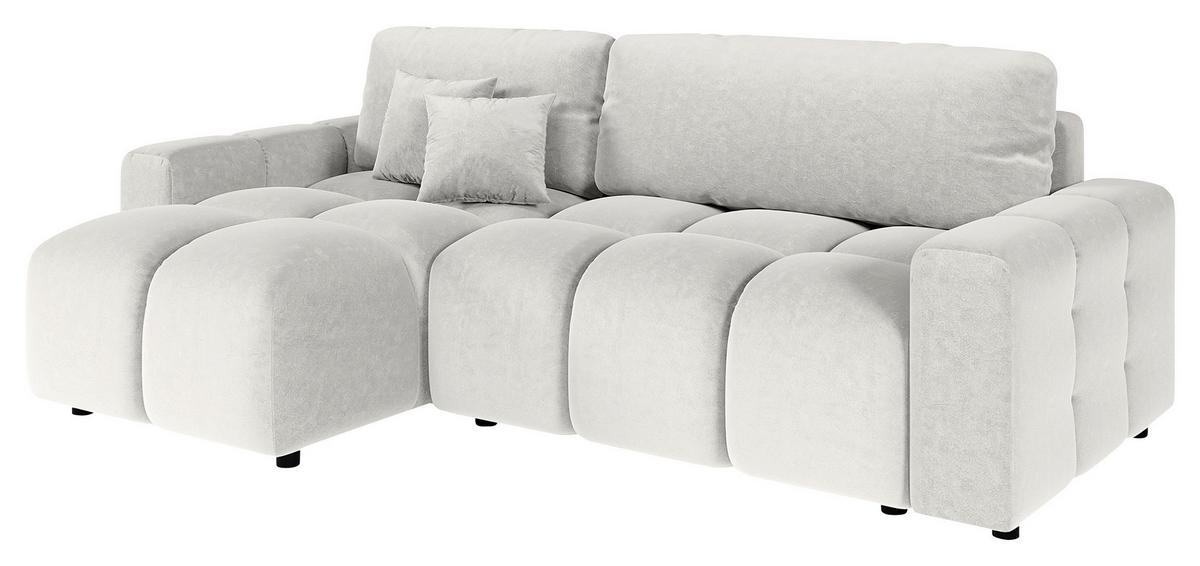 Ecksofa Luki Hellgrau S: 233x142 Cm - Hellgrau/Schwarz, Design, Textil (233/142cm) - Livetastic