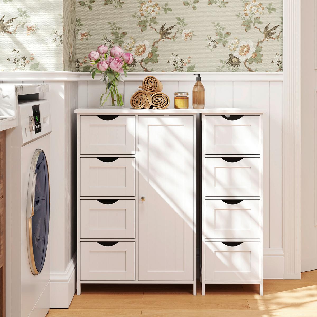 Midischrank Lhc41w - Weiß, Trend, Holzwerkstoff (55/82/30cm) - MID.YOU