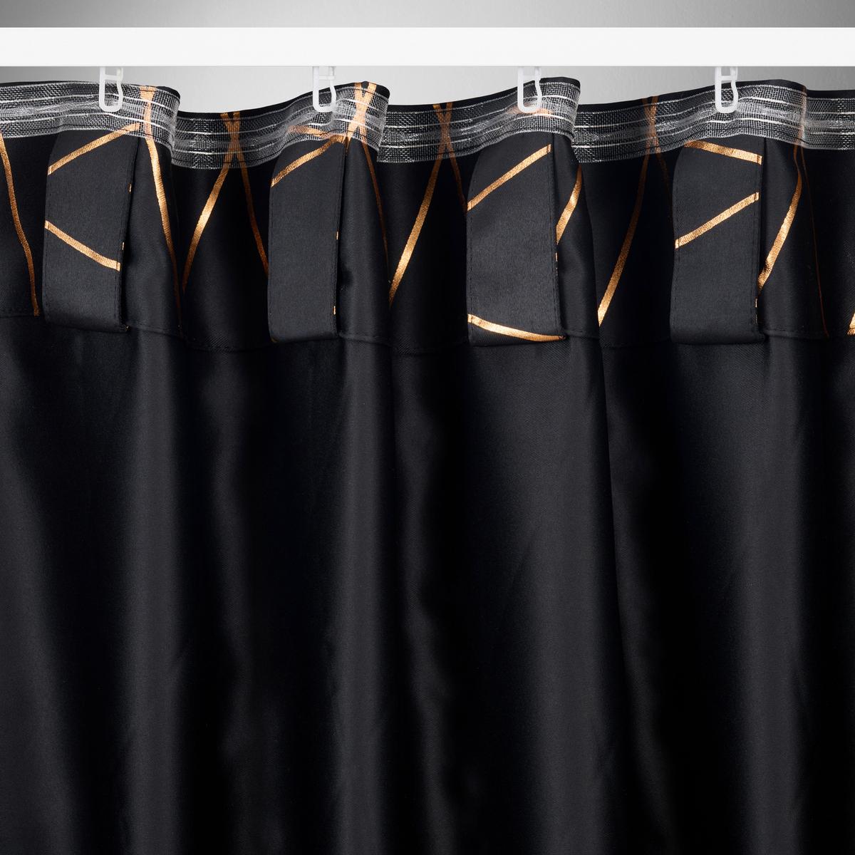 ZATEMŇOVACÍ ZÁVES Glamour, 140/245 cm - čierna/medená, Lifestyle, textil (140/245cm) - Mömax