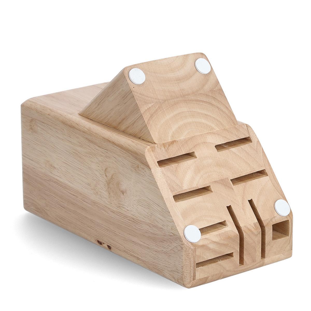 Messerblock Naturfarben B: 13 Cm - Naturfarben, Basics, Holz (13/25/22cm) - Zeller Present
