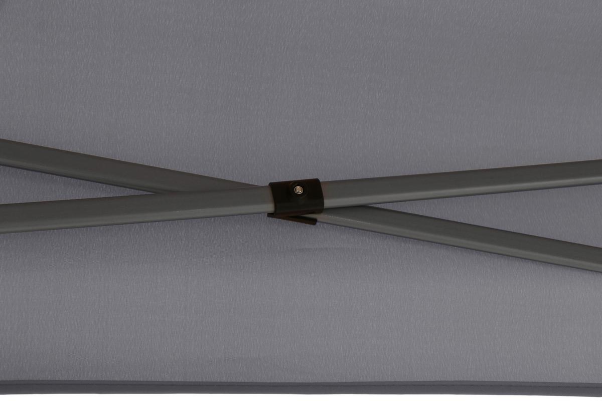 Pavillon L30550 450x300 cm Mit Seitenwände - Grau, KONVENTIONELL, Textil/Metall (450/330/300cm) - Siena Garden