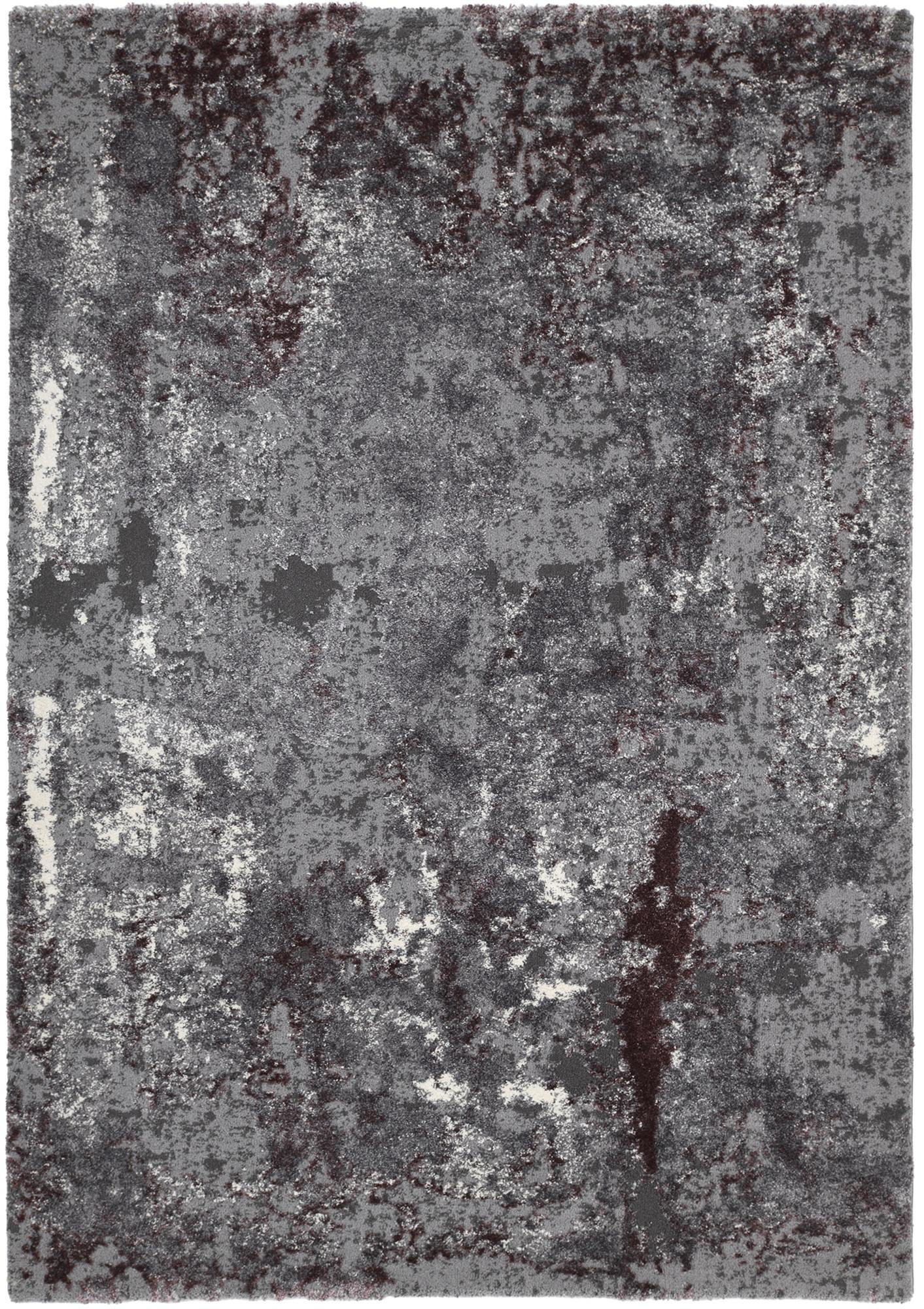 Teppich Läufer Aubergine/Beige Timeline Quantum 80x250 cm - Beige/Aubergine, Design, Textil (80/250cm) - Novel