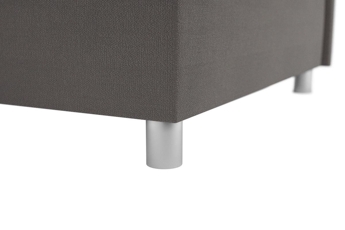 ČALOUNĚNÁ POSTEL FLAVIA - barvy stříbra/hnědá, Moderní, kompozitní dřevo/textil (140/200cm)