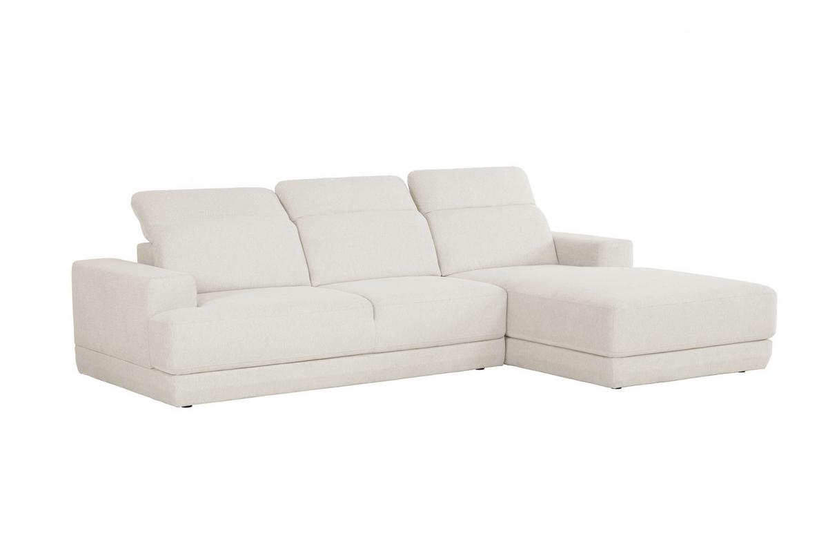 Ecksofa Frans Weiß S: 293 Cm - Schwarz/Weiß, Design, Textil (293/204cm) - MID.YOU