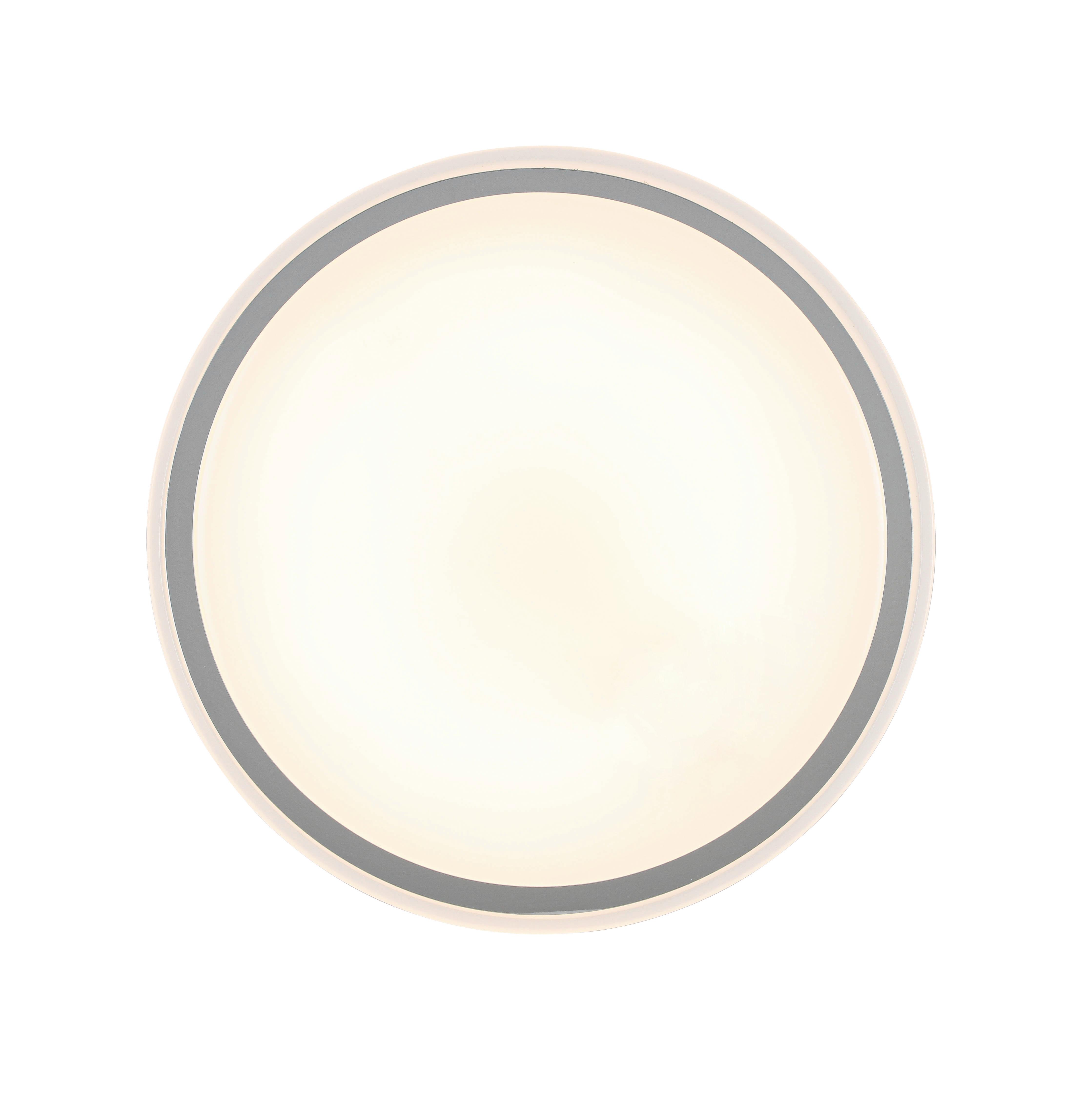 STROPNÉ LED SVIETIDLO FARBI - biela/chrómová, Modern, kov/plast (38/38/6cm) - Mömax