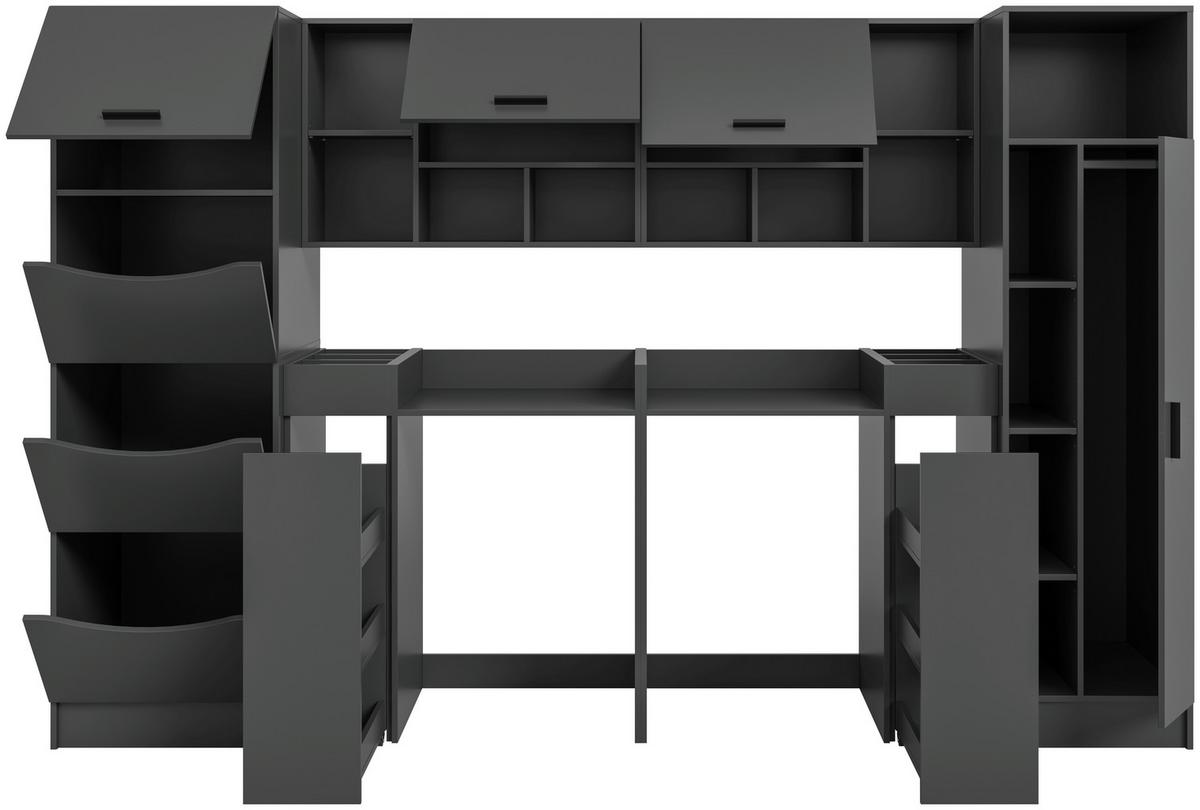 Prádelna Free Antracit - antracitová, Basics, kompozitní dřevo (300/195/68cm) - MID.YOU