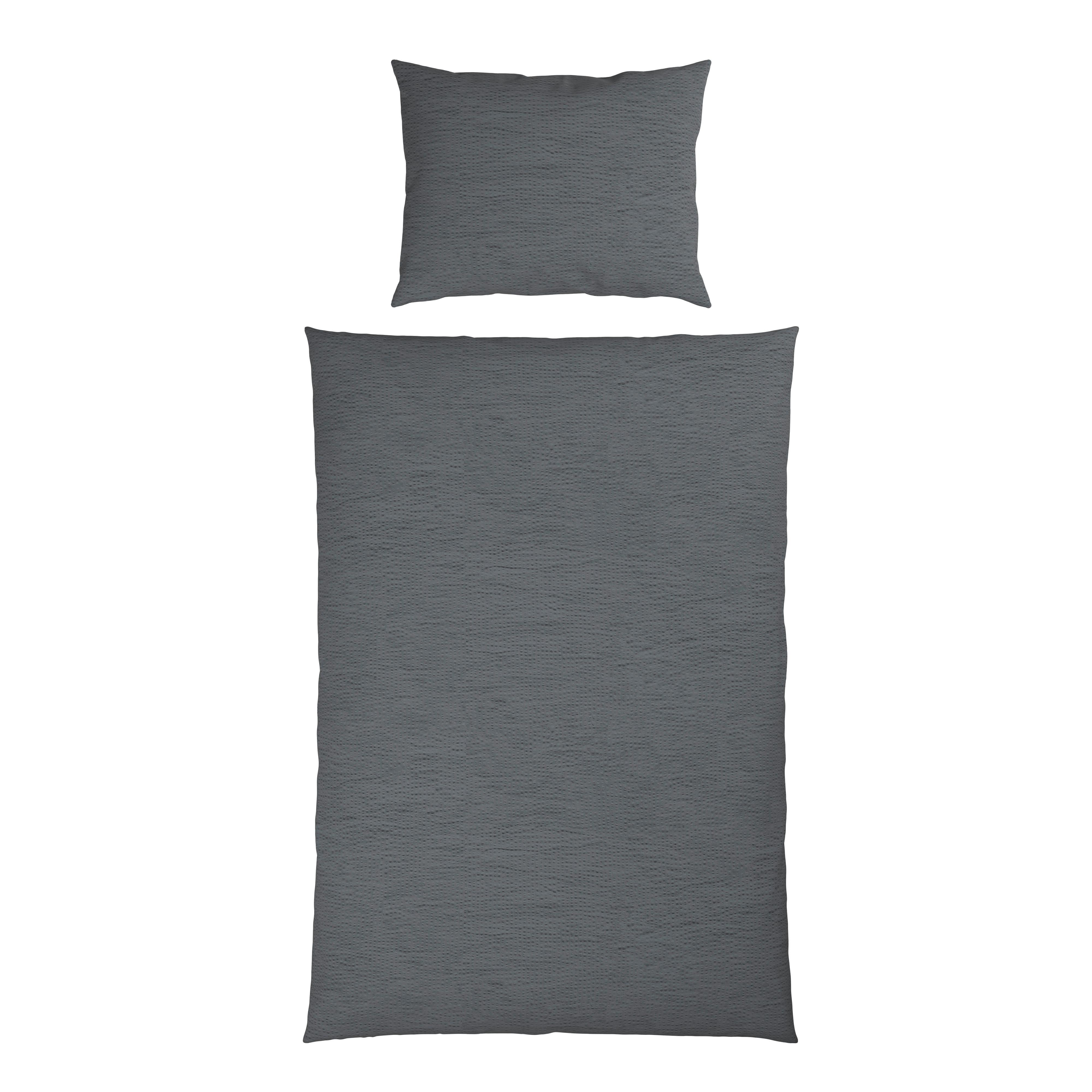 Bettwäsche Ariana - Anthrazit, MODERN, Textil - Luca Bessoni