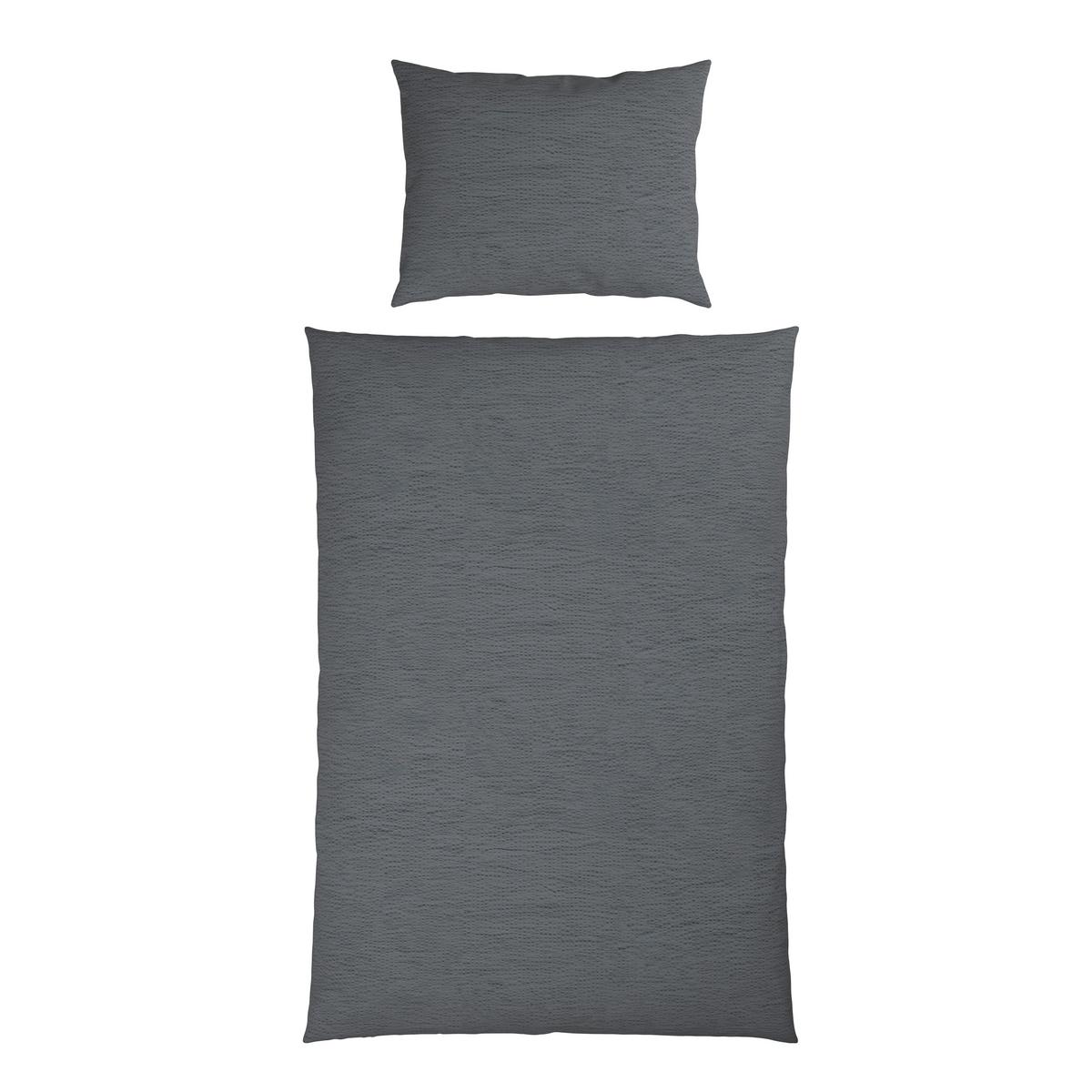 Bettwäsche Ariana - Anthrazit, MODERN, Textil - Luca Bessoni