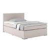 Posteľ Boxspring NERO PL: 140/200 cm, béžová - chrómová/béžová, Konventionell, kov/textil (140/200cm)