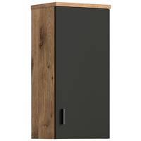 Hängeschrank Grado Eiche Dekor/Grau - MODERN, Holzwerkstoff (37/75/25cm) - MID.YOU