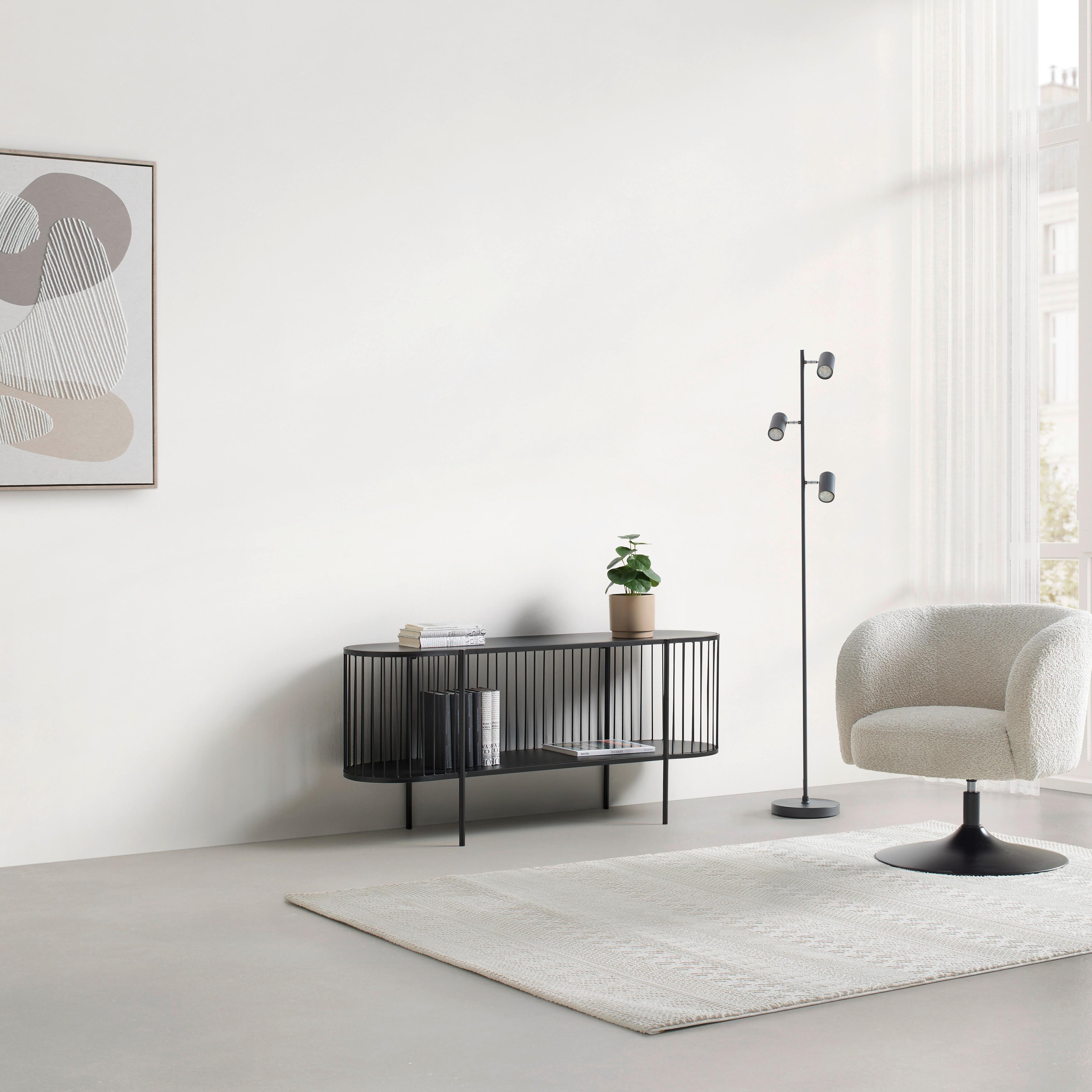 NÍZKÁ KOMODA TIAGO -EXKLUSIV- - černá, Lifestyle, kov (120/54/34cm) - Mömax
