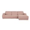 Ecksofa Frans Rosa S: 204 cm - Schwarz/Rosa, Design, Textil (204/293cm) - MID.YOU