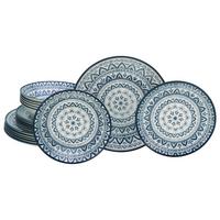 Tafelservice Mexico Blau Blau, Multicolor, Weiß 18--Teilig - Blau/Multicolor, Basics, Keramik - Creatable