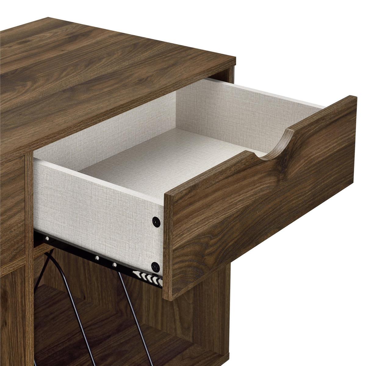 Konsole Concord Walnussfarben 99 cm - Walnussfarben/Schwarz, Design, Holzwerkstoff/Metall (99/79/43cm) - MID.YOU