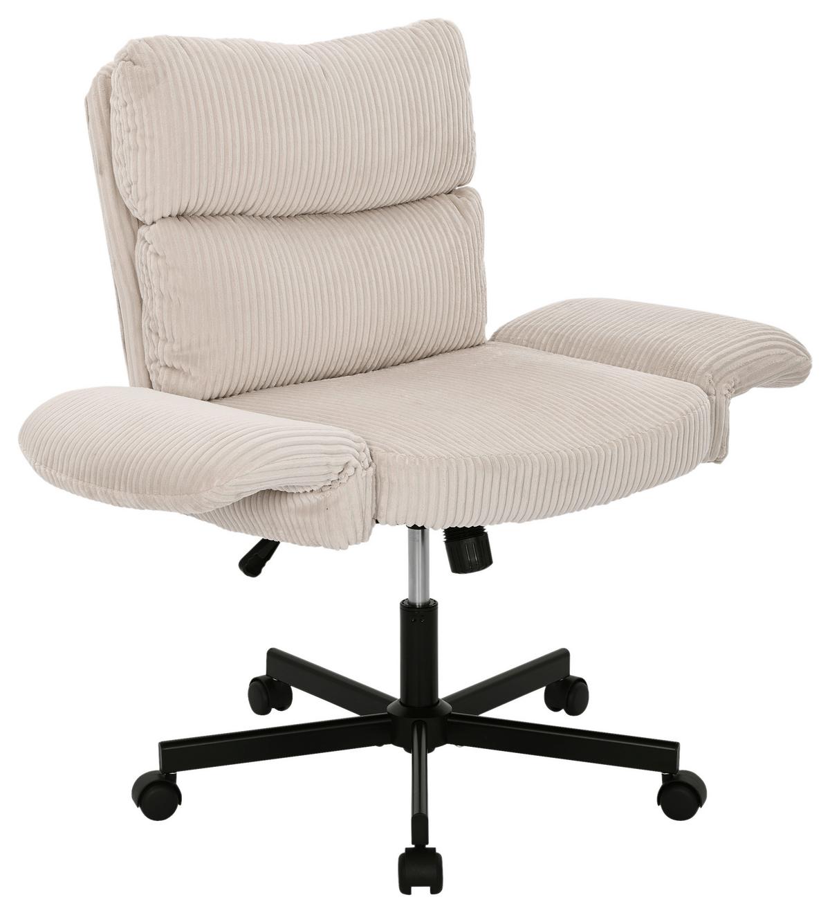 Drehstuhl Lund Beige B: 73 cm - Beige/Schwarz, MODERN, Holz/Kunststoff (73/85-95/65cm) - Livetastic