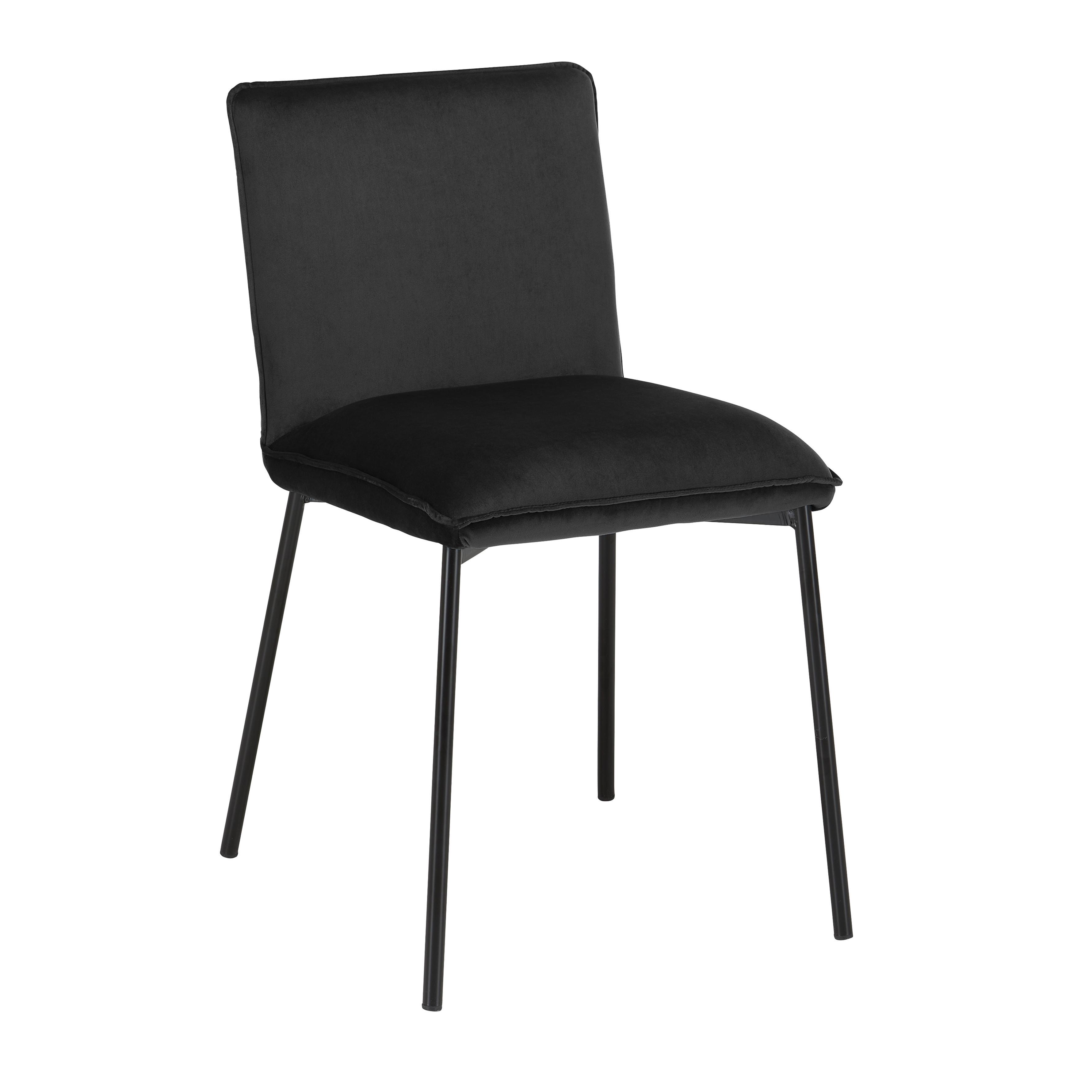 Stolička Darla Čierna - čierna, Moderný, kov/drevo (49/81/55cm) - Bessagi Home