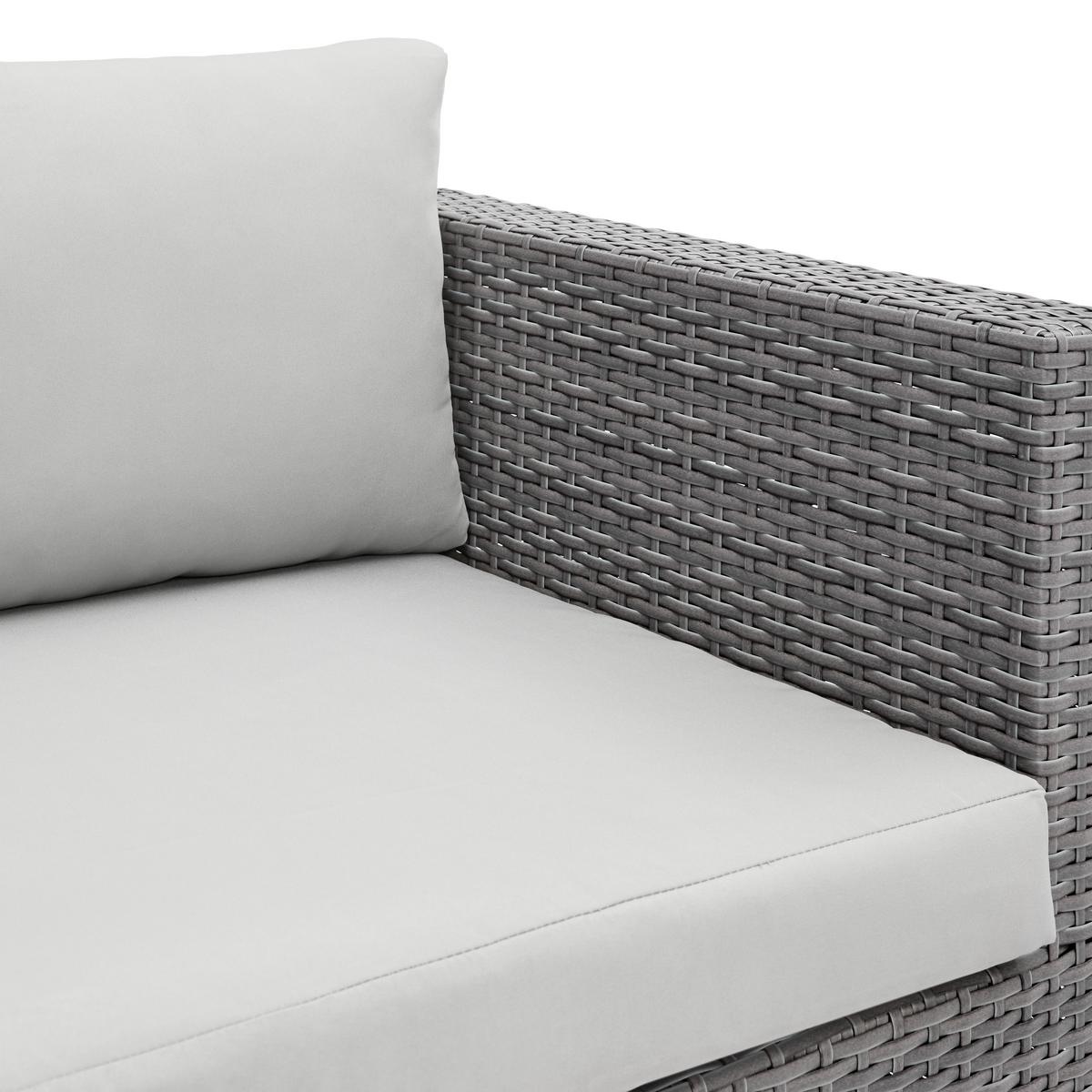 TERASOVÁ SEDACÍ SOUPRAVA CORUNA - světle šedá/tmavě šedá, Moderní, kov/textil - Modern Living