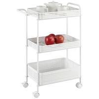 UNIVERZÁLNÍ VOZÍK ANCONA - bílá, Moderní, kov/plast (52/72/28cm) - Mömax