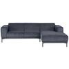 Ecksofa Erno Graublau S: 262 cm - Graublau/Schwarz, Design, Textil (262/183cm) - MID.YOU