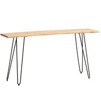 Konsolentisch Akaziefarben L: 150 cm - Schwarz/Akaziefarben, Design, Holz/Metall (150/36/75cm) - MID.YOU