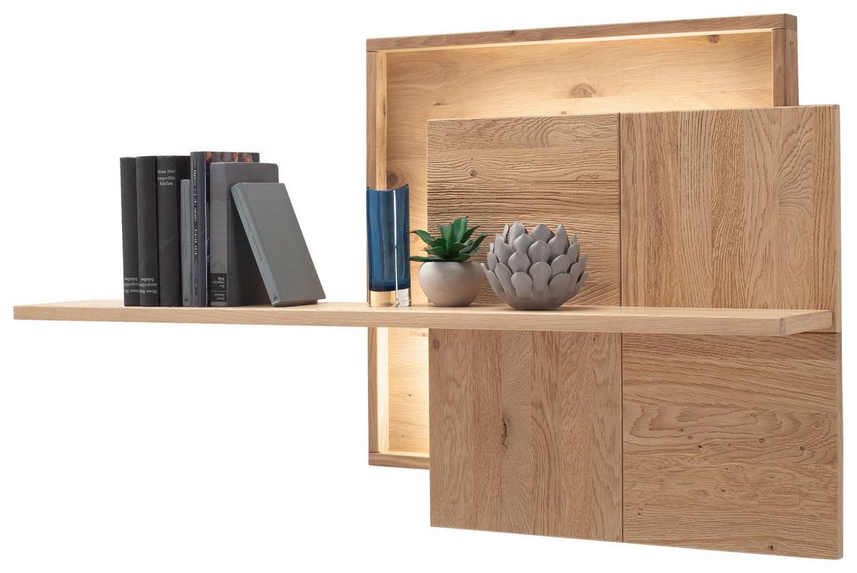 Wandboard Valencia B: 120 cm Eichefarben - Eiche Bianco, Design, Holz/Holzwerkstoff (120/69/26cm) - MID.YOU