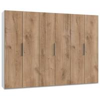 Drehtürenschrank B: 300 Cm Level, Weiß/eiche Dekor - Eichefarben/Weiß, MODERN, Holzwerkstoff (300/216/58cm) - MID.YOU