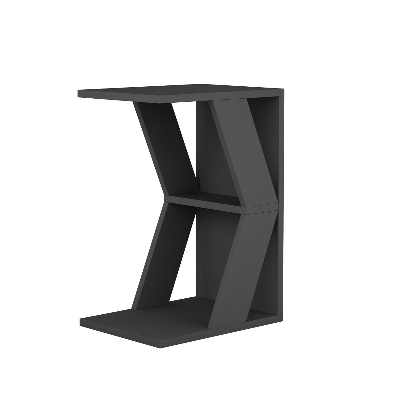 Beistelltisch Naze Beistelltisch - Anthrazit, Design, Holzwerkstoff (30/57/40cm) - Livetastic