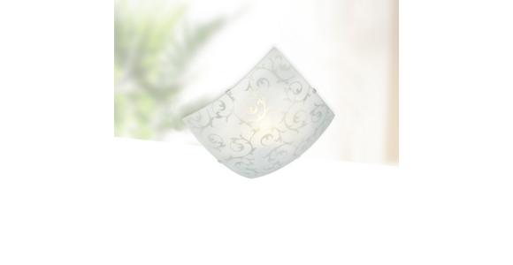Deckenleuchte Julia L: 25 Cm Mit Floralen Ornamenten - Weiß, KONVENTIONELL, Glas/Metall (25/25/8cm) - James Wood