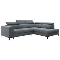 Rohová sedačka MASON, pravá, tmavosivo-čierna tkanina - čierna/tmavosivá, Modern, kov/drevo (271/211cm) - Mömax