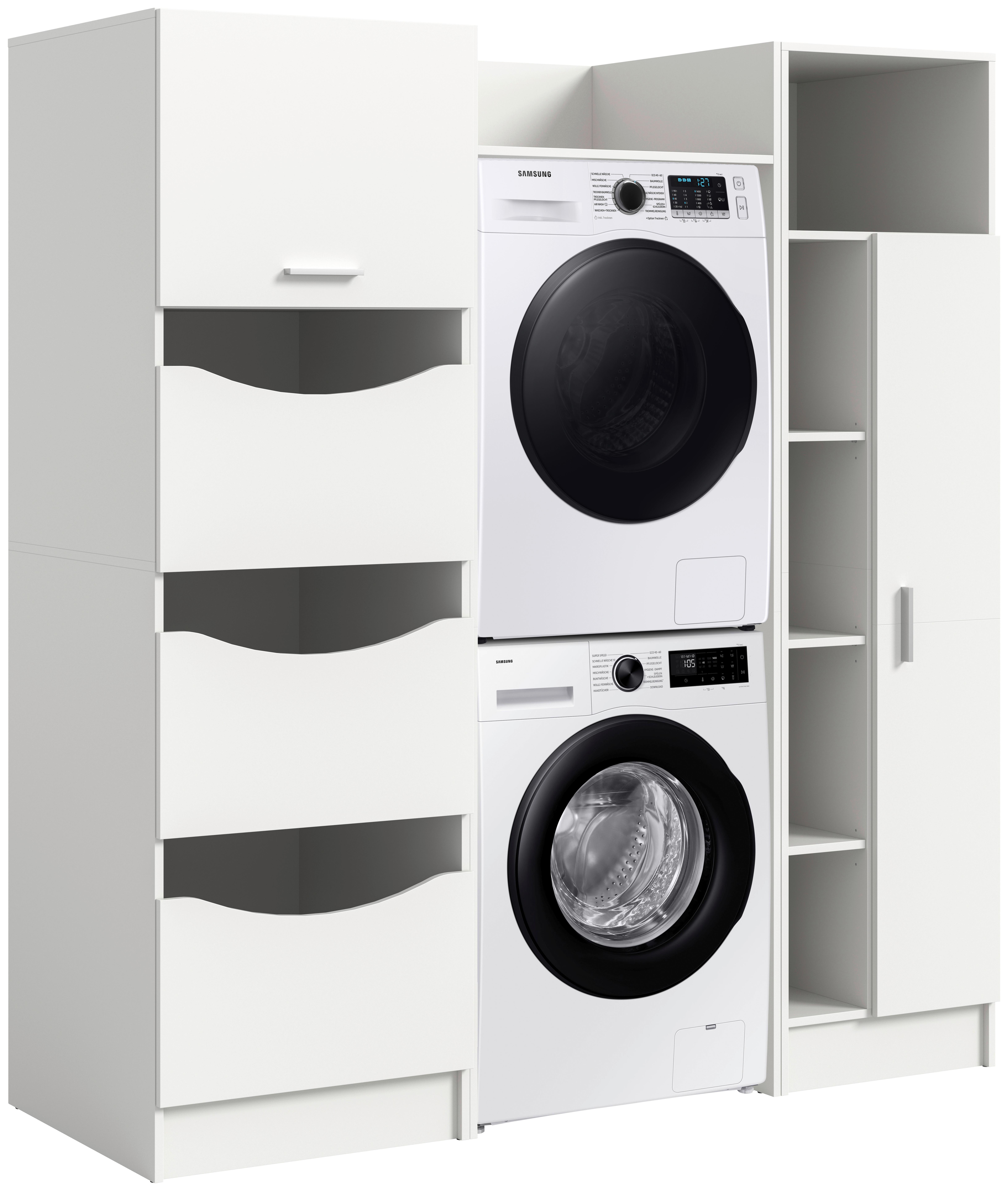 Práčovňa Free biela - biela, Basics, kompozitné drevo (166/195/62cm) - MID.YOU