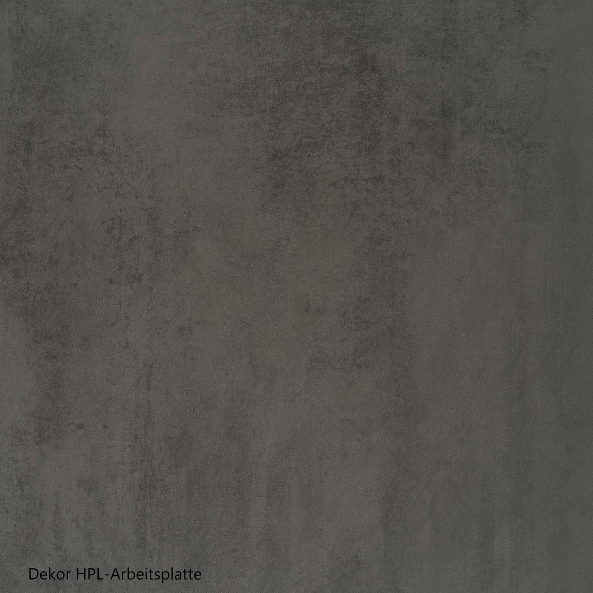 Küchenzeile Turin ohne Geräte B: 330 cm Graphit/Eiche Dekor - Eiche Wotan/Graphitfarben, Design, Holzwerkstoff (330cm) - Held